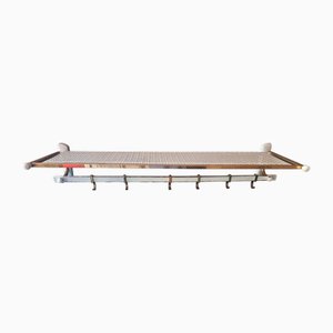 Brass and Perforated Metal Coat and Hat Rack, 1960s