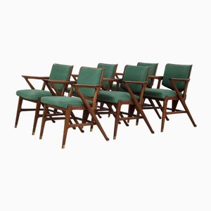 Vintage Armchairs by Enrico Ciuti, 1950, Set of 6