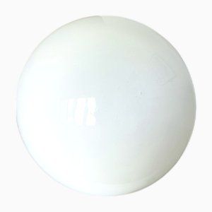 Weiße Vintage Einbaulampe aus Opalglas, 1960er