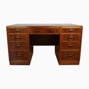 Art Deco Flame Mahogany Desk from Heals of London, 1930s