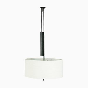 Moderne österreichische Midcentury Hängelampe aus schwarzem Metall von JT Kalmar, 1950er