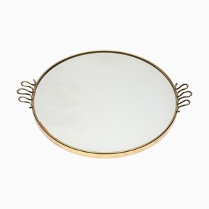 Brass and Mirror Tray by Josef Frank for Svenskt Tenn, Sweden, 1940s