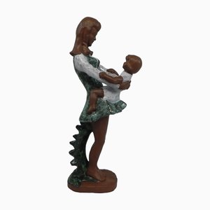 Vintage Figure of Mother with Child, 1950s