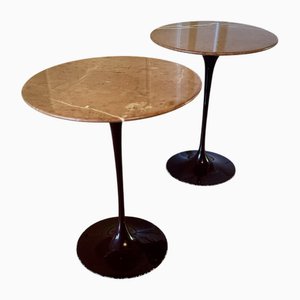 Table d'Appoint Tulipe Bordeaux Vintage en Marbre par Eero Saarinen pour Knoll International, 1960s
