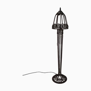 Lampadaire Art Nouveau en Fer Forgé, 1920
