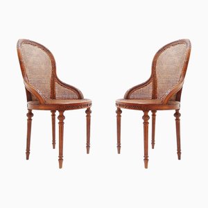 Early 20th Century Louis XVI Mahogany Armchairs, Set of 2