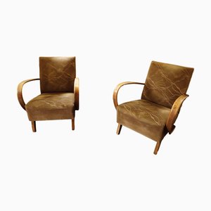 Set of Lounge Chairs by Jindrich Halabala for Up Závody, 1950s