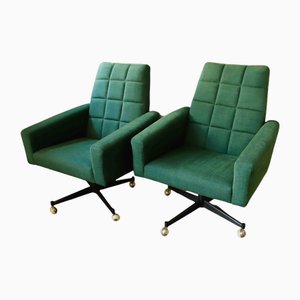 Set Drehstühle auf Rollen, 1970er