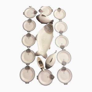 Antikes österreichisches Fischservice, 1920er, 16 Set