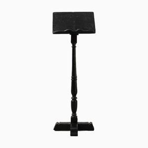 Rustic French Black Bookstand in Wood, 1850