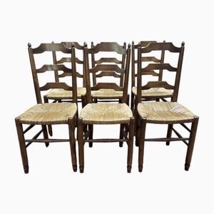 Straw Dining Room Chairs, Set of 2