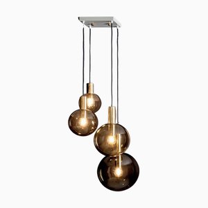 Cascade Pendant with Four Globes from Glashütte Limburg, 1970s