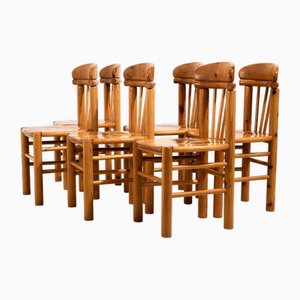 Pine Dining Chairs by Rainer Daumiller, Set of 6