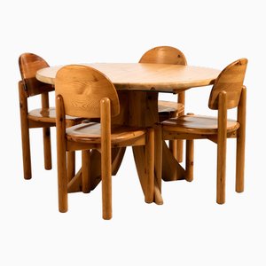 Mobilier de Salle à Manger en Pin par Rainer Daumiller pour Hirtshals Savvaerk, Set de 5