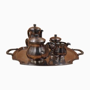 Set da caffè placcato in argento, set di 5