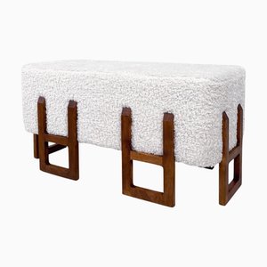 Italian Bench in Wood and Fabric