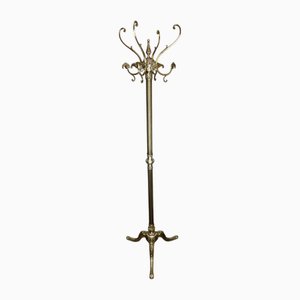 Vintage French Brass Coat Stand