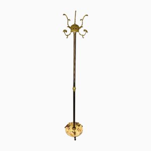 Vintage Brass and Onyx Coat Stand