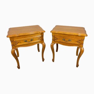 Louis XVI French Oak Nightstands, Set of 2