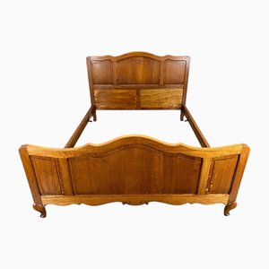 Antique French Louis XV Carved Double Bed