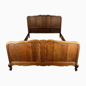 Louis XV French Oak Double Bed