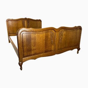 Vintage French Oak Double Bed