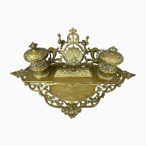 Calamaio in ottone in stile rococò, Francia