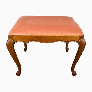 Tabouret Antique en Bois Sculpté, France