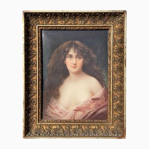 Cristian Scherf, Rêverie, Portrait d'une Jeune Femme, 1700s, Porcelaine