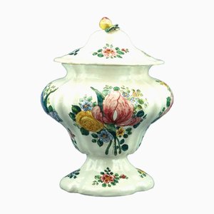19th Century Ligurian Ceramic Vase attributed to Giacomo Boselli, Albisola Savona, Italy
