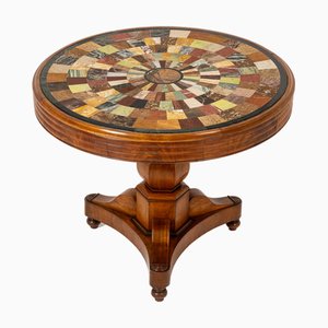 19th Century French Walnut Specimen Marble Top Centre Table