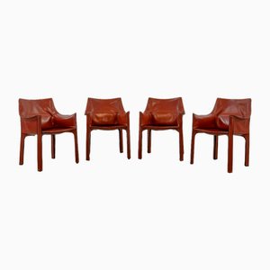 Cab 413 Sessel von Mario Bellini für Cassina, 1970er, 4er Set