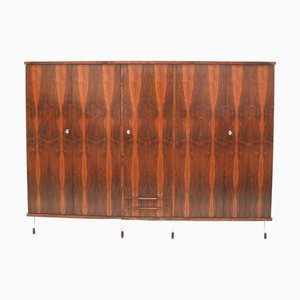 Large Vintage Italian 5-Door Wardrobe with Stylish Adjustable Legs, 1960s