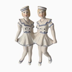 Earthenware Sailor Statuette, 1940s