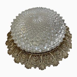 Cut Glass Ceiling Light, 1950s