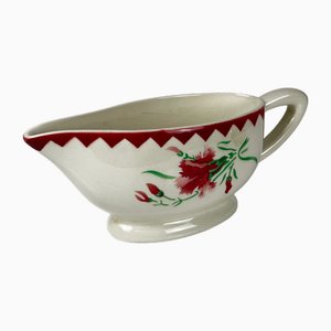 Oeillet Sauceboat from Sarreguemines, 1920