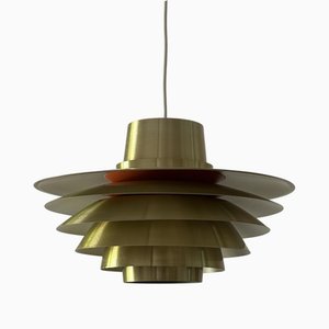 Verona Brass Pendant by Svend Middelboe for Nordisk Solar, 1960s