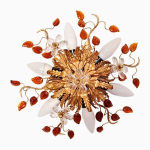 Mid-Century Modern Italian Florentine Ceiling Lamp by Banci Firenze, 1960s