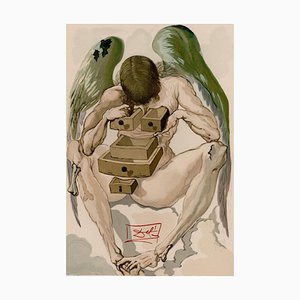 Salvador Dali, El reino de los penitentes, 1964, Xilografía original