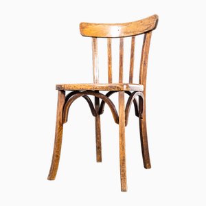 Chaise de Salle à Manger Bistro Carrée en Bois Courbé, 1950s
