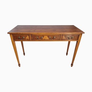 Vintage Yew Console Writing Desk by Reprodux for Bevan Funnell Ltd., 1980