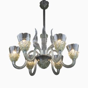 Murano Glass Chandelier by Ercole Barovier for Barovier & Toso, 1940s