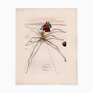 Salvador Dali, Arachne, 1964, Original Woodcut