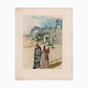 Salvador Dali, The Miserly, 1964, xilografía original