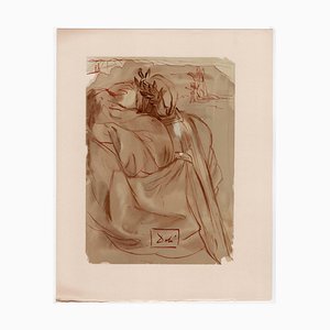 Salvador Dali, Dante's Repentance, 1964, Original Woodcut