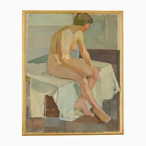 Carl Erik, Model, 1960s, Oil on Canvas, Framed