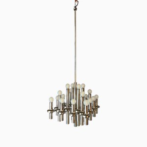 Chrome Chandelier by Gaetano Sciolari for Staff