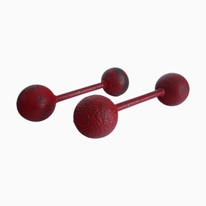 Art Deco Double Ball Dumbbels, 1930s, Set of 2