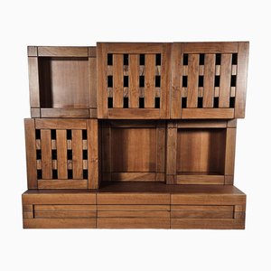 Credenza Plato in legno di noce massiccio di Ferdinando Meccani, 1969