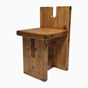 SESC Pompeia Side Chairs in Pine by Lina Bo Bardi, 1980s, Set of 2